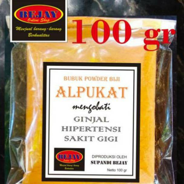 

KODE IST951 Bubuk BIJI ALPUKAT MURNI 100gr utk GINJAL SAKIT GIGI