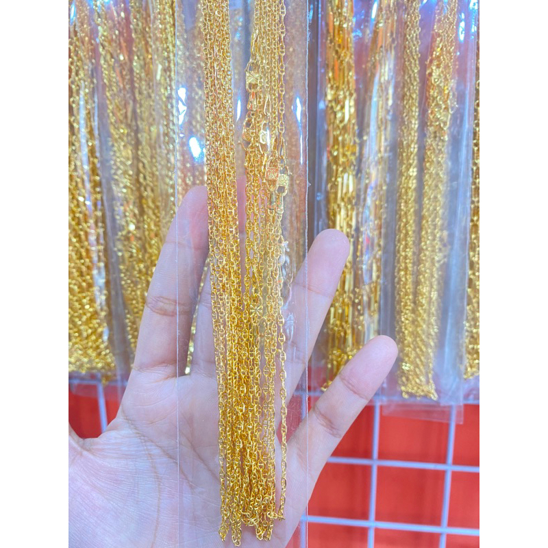 Kalung CD 45cm lapis emas 24k