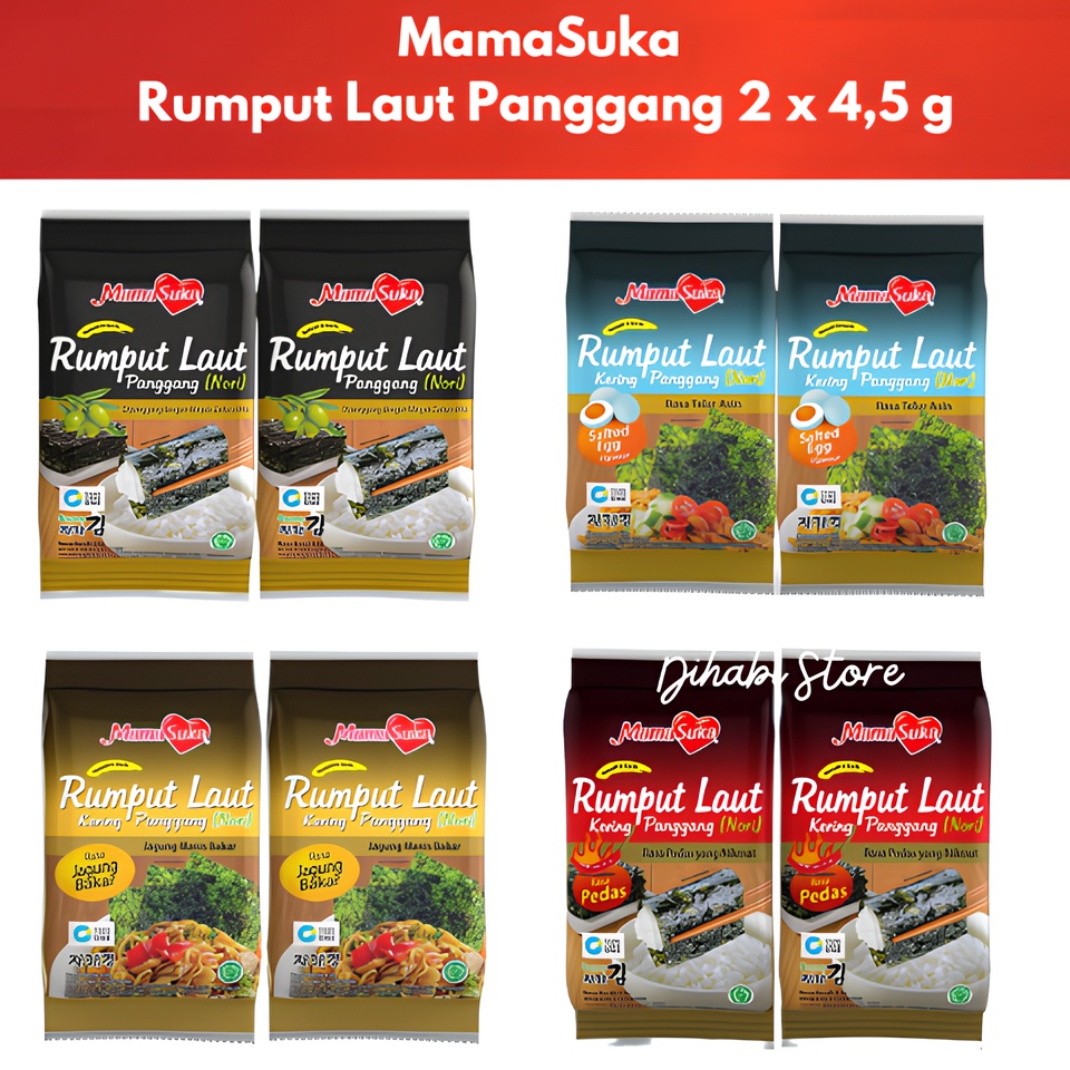 

COD MamaSuka Rumput Laut Panggang 2 x 4,5 g Terkini