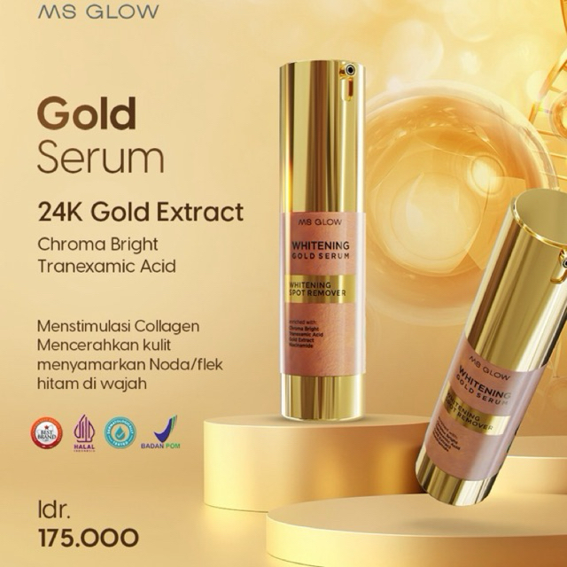 Whitening Gold Serum MS GLOW - Ms Glow Serum Gold (Mencerahkan & Menyamarkan Flek Hitam)