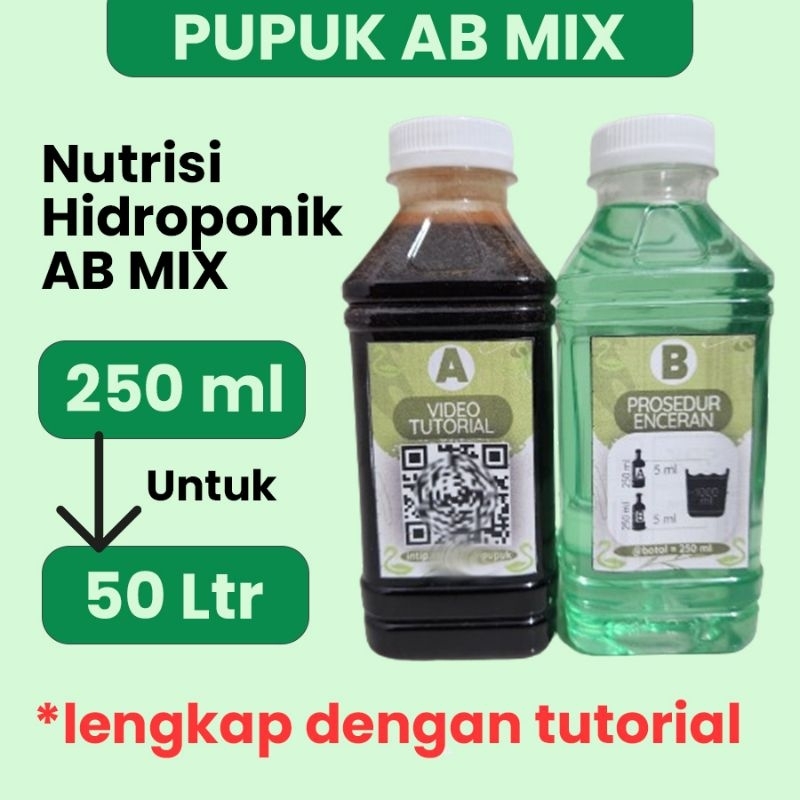 nutrisi Ab mix pupuk abmix cair 250ml untuk 50Liter 50L pupuk ab mix nutrisi abmix premium