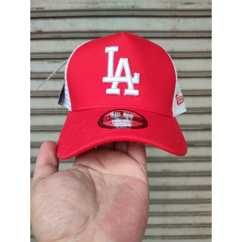 TOPI BASEBALL TRUCKER JARING LA MERAH PUTIH / BASEBALL CAP MLB LA
