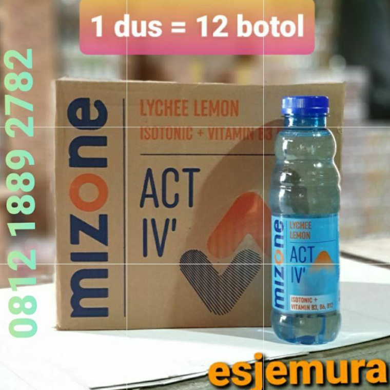 

[PRODUK SQLSS79] Minuman Isotonik Mizone Lychee Leci Lemon per dus isi 12 botol 3885