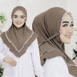 ELYA JILBAB BERGO MARYAM RENDA KERUT JERSEY / HIJAB BERGO NON PET