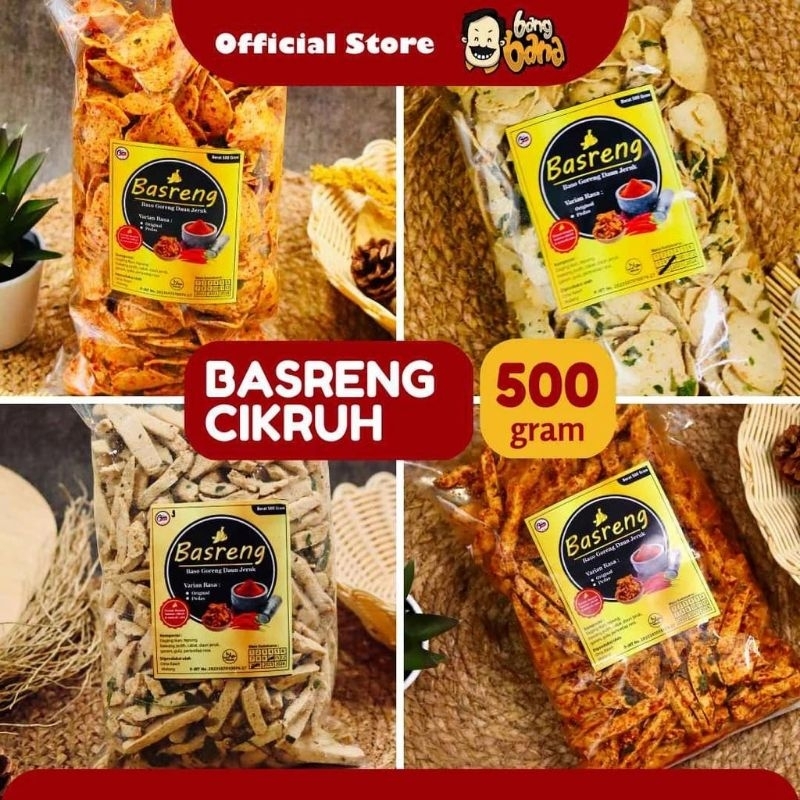 Basreng Pedas Daun Jeruk Kiloan 500 gram Bumbu Cikruh