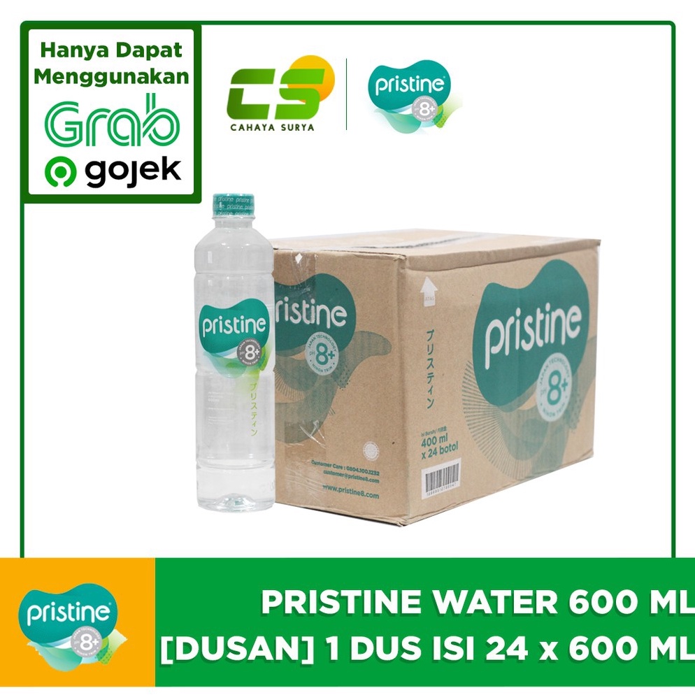 

[JMC71] Pristine Water 8+ [Dus/Karton] 24 x 600 ml GRAB/GOSEND ONLY Terkini