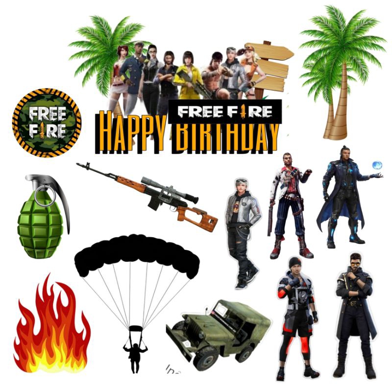 

Hiasan kue ulang tahun FREEFIRE