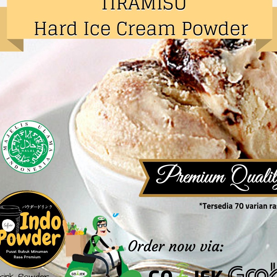 

XXWG8316 11.11 HARD ICE CREAM TIRAMISU Powder 1Kg / Bubuk Ice Cream Tiramisu 1Kg