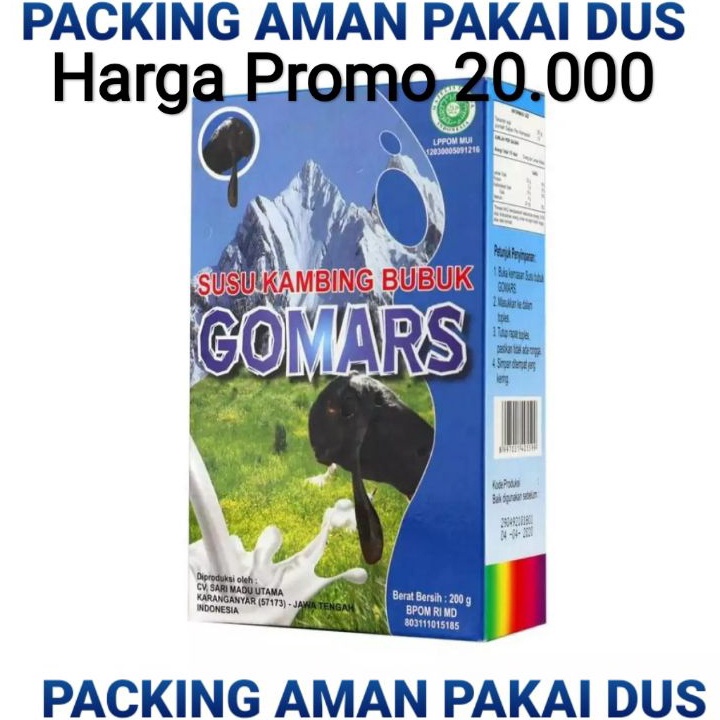 

XGVJ3178 MEGA SALE Gomars susu kambing gomars kotak 200 gram