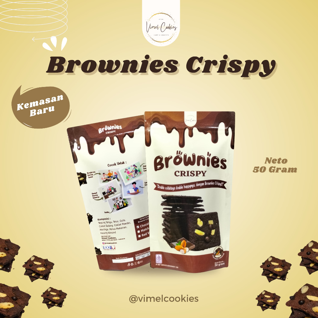 

BROWNIES CRISPY CHOCOLATE/COOKIES BROWNIES ALMOND/ (50 GRAM)