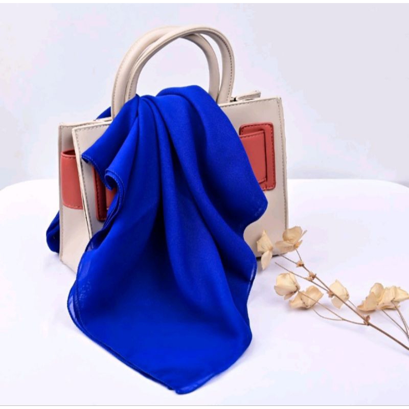 Krudung bella square Biru Birel /Biru BCA /Hijab Biru Demokrat/hijab Biru elektrik