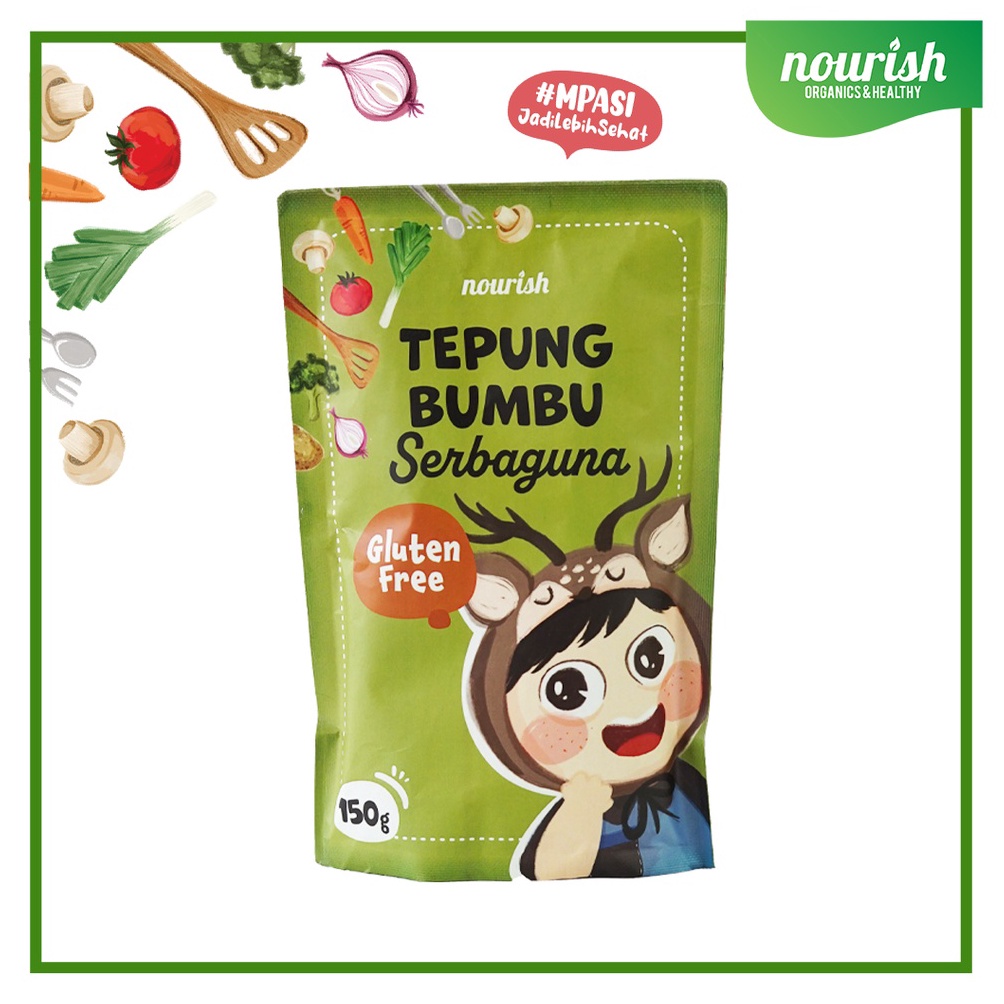 

Nourish Tepung Bumbu Serbaguna Gluten Free / Tepung MPASI / Tepung No MSG 70wws