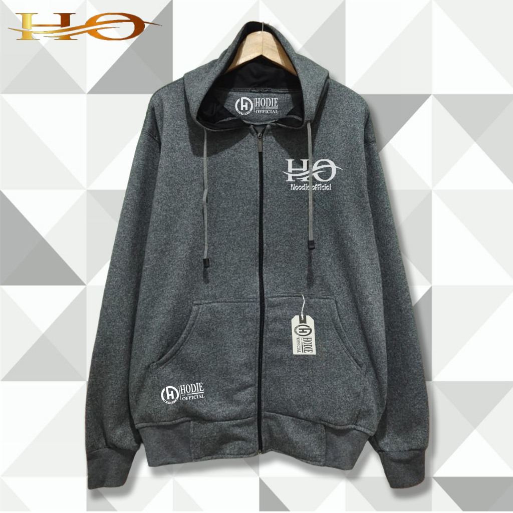 Jaket Zipper Pria Bahan Tebal Zipper Resleting Cowok Cewek Premium Warna Abu Tua Hoodie Resleting Ov