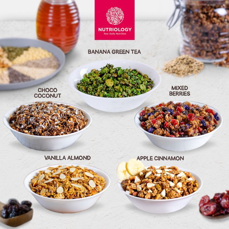 

[H8Y] Granola Nutriology 400 gr Sereal Sehat Sarapan Praktis Makanan Diet Lengkap Murah Bergizi Alami High Quality Seller