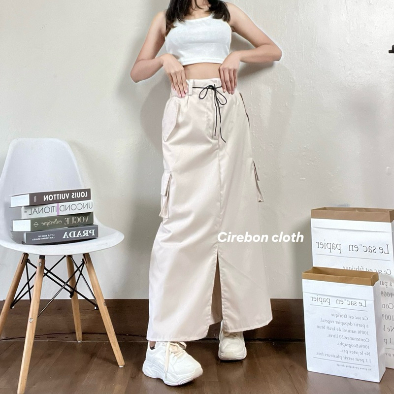 Cirebon cloth - Kienzy Cargo Skirt - Rok cargo Korean style - Rok Cargo Katun Japan - Rok cargo