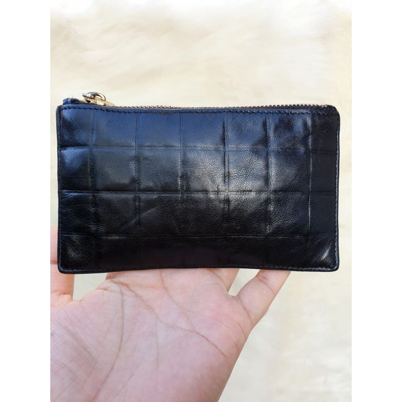 Dompet Kartu Kulit Asli Hitam Wanita