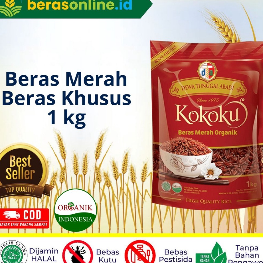 

HYNK7172 HOT Beras Online - Beras Merah 1KG