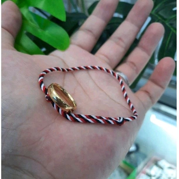 cincin polos kuning lapis emas 22 karat (free gelang tridatu asli)