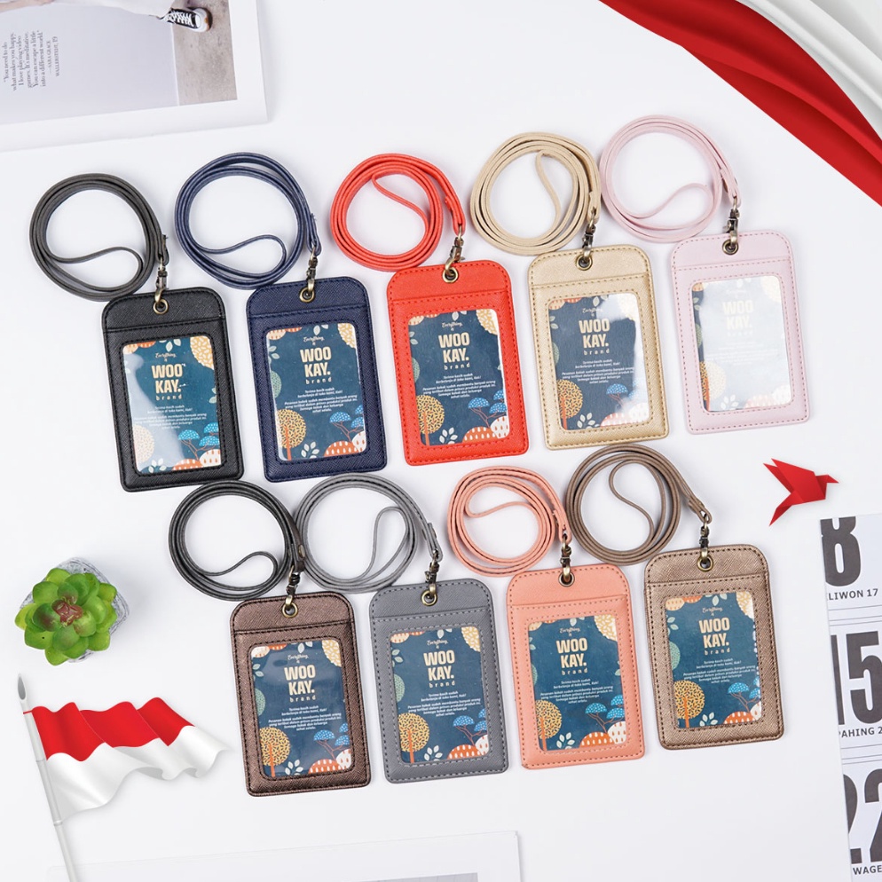 

51 Premium Name Tag Holder/ID Card Holder/Gantungan ID Card Costum Logo & Nama Ready ̿\
