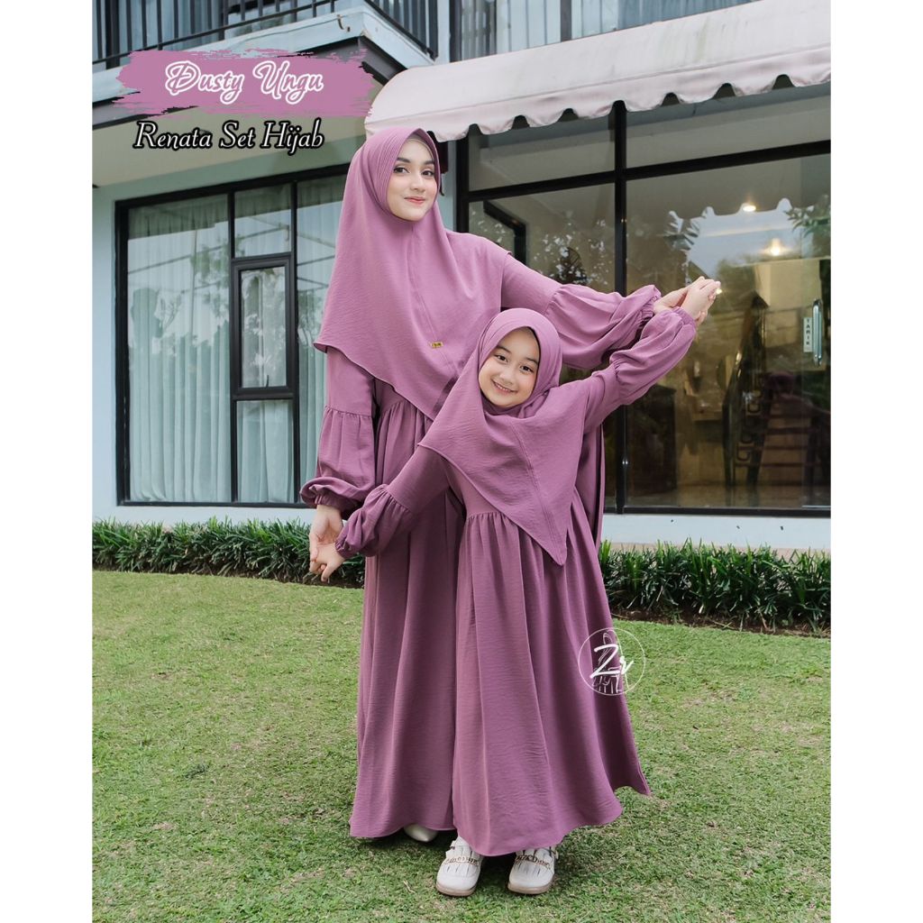 GAMIS COUPLE ANAK MOM RENATA SYARI  CRINGKEL ORI zira ibu kids ootd baju muslim lebaran ramadhan
