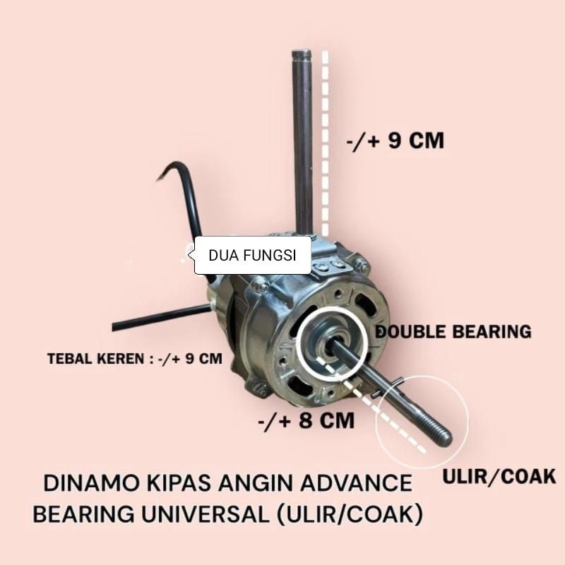 DINAMO KIPAS ANGIN  ADVANCE TDS JUARA 16 & 18 In  ULIR BEARING / DINAMO ADVANCE AS COAK ULIR BEARING
