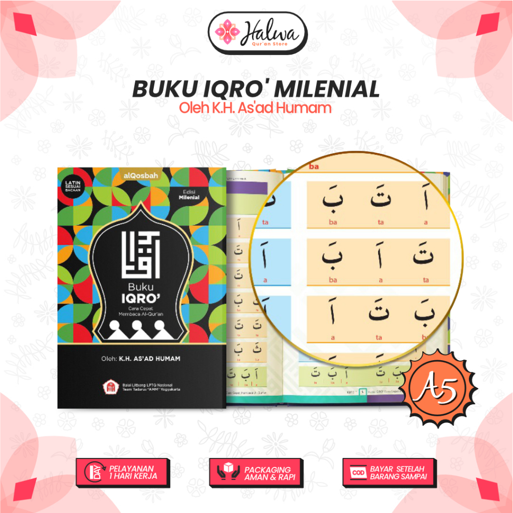 Al Qosbah - Buku Iqro Milenial Edisi Milenial Disertai Transliterasi Latin  Cara Cepat