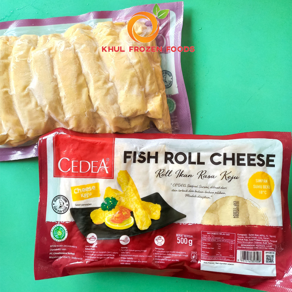 Cedea Fish Roll Cheese 500Gr / CEDEA / olahan bakso ikan keju kulit tahu / khulfrozen