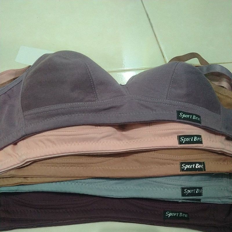 Bra sport / sport bra / BH tanpa kawat / kotang wanita / kutang cewek non busa