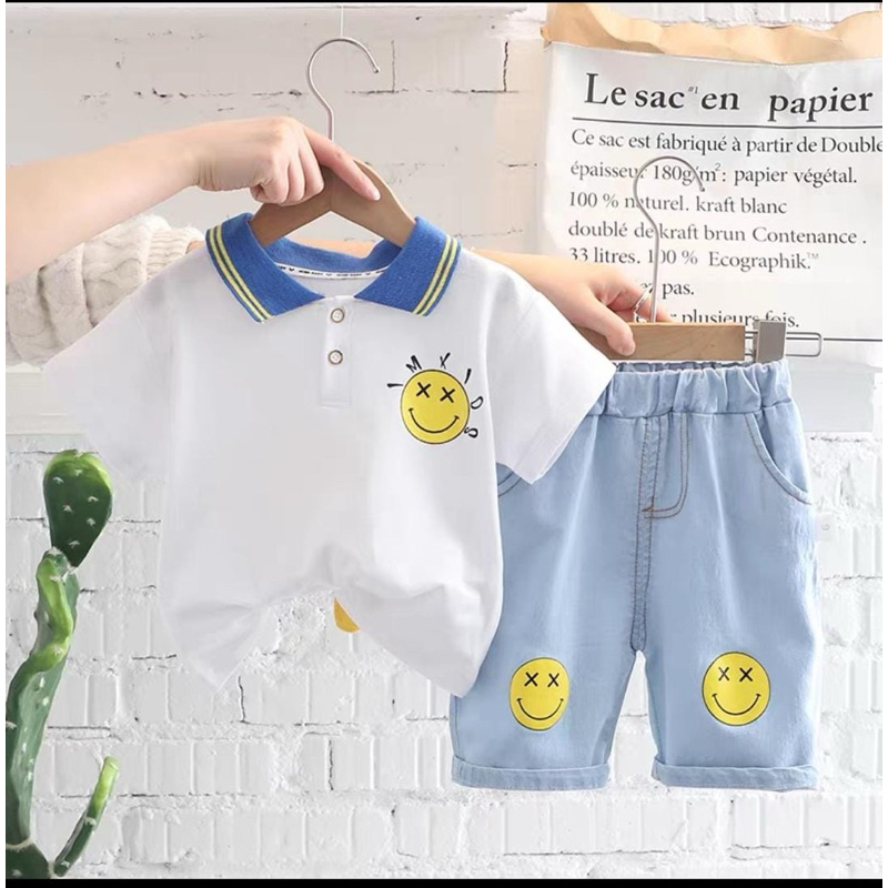 set jeans kerah anak cowok/set jeans anak cowok
