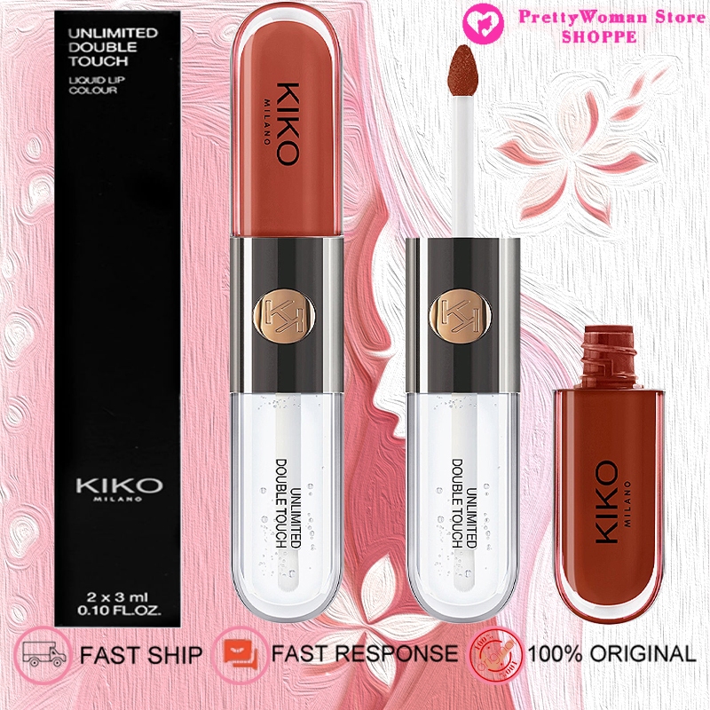 Kiko Milano Liquid lipstick 6ml/Kiko Milano Minshzee Double Lip Gloss Fog Matte 2 in 1 Double Touch 