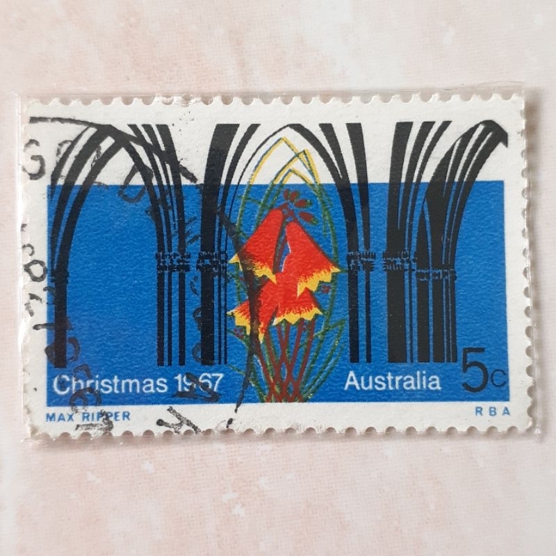 

Perangko Australia Christmas 1967 (Church facade in Gothic style, Blandfordia grandiflora) Tahun 1967