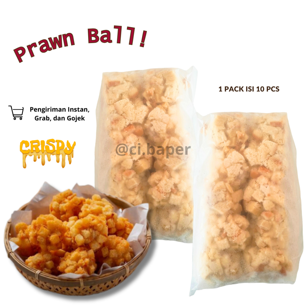 

Prawn Ball / Bola - Bola Udang (Frozen) Khusus digoreng