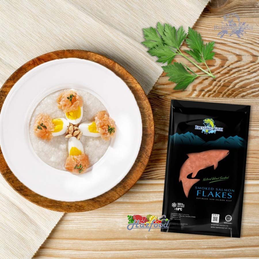 

Smoked Salmon Flakes Blessing Fish|Kepingan Salmon Asap 100gr