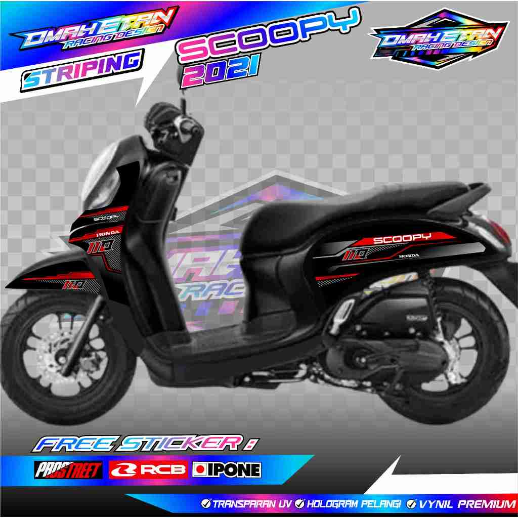STRIPING VARIASI HONDA SCOOPY 2021 / STICKER LIST MOTOR SCOOPY 2021
