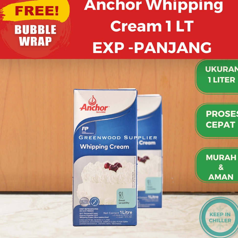 

Terk!ni Anchor Whipping Cream / Whip Cream / Anchor Whip Cream - 1LT Langsung Order Gan