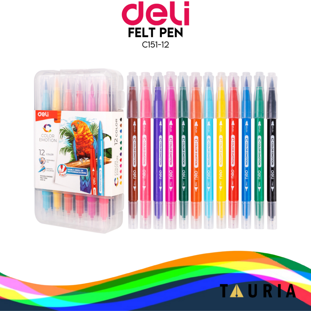 

DELI FELT PEN SPIDOL LUKIS WARNA 12 WARNA C151-12