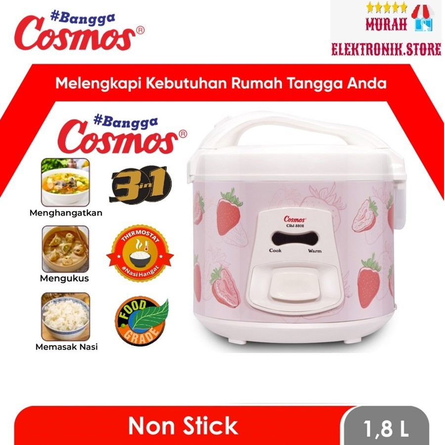 [COD] COSMOS RICE COOKER / MAGIC COM CRJ3302 / CRJ 3302 / CRJ-3302 (1,8 LITER) GARANSI RESMI