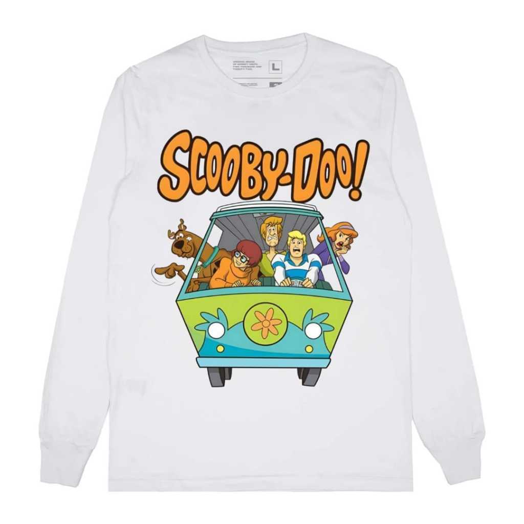 Nebula Tshirt Scoobydoo Vintage Kaos lengan Panjang Putih