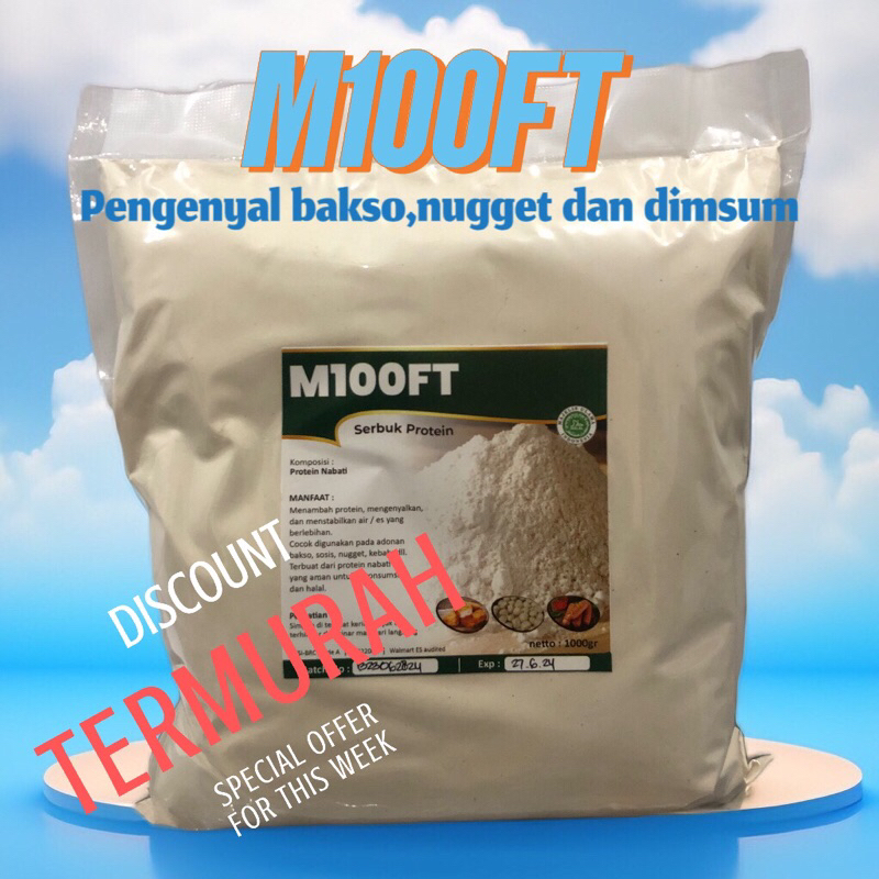 

( 1kg )M100FT - Pengenyal Dimsum & Siomay | Pengering Bakso | Meningkatkan kekenyalan & kepadatan bakso, sosis, otak-otak, dll | Serbuk Protein | Pengganti Putih Telur | Solusi adonan encer