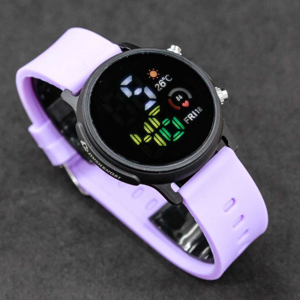 Jam Tangan Wanita JInshengsi 3672 Led Watch Digital Original Rubber