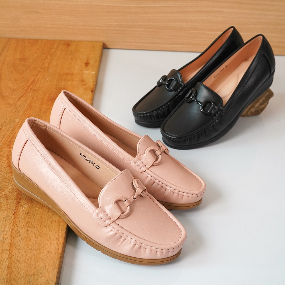 Gabino Sepatu Wanita Wedges Moccasin Slip On Casual Felic - O1DA3001