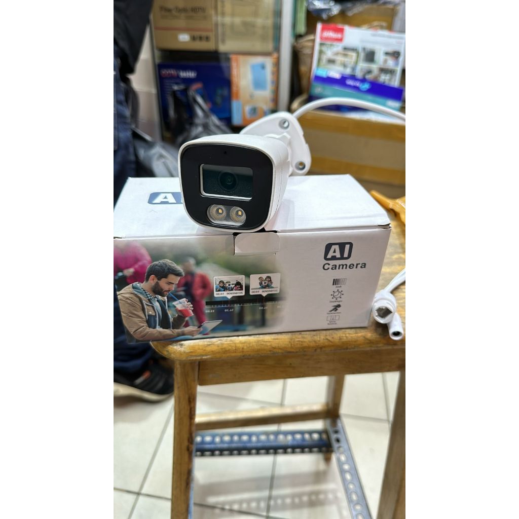 AI 4MP Outdoor Full Color IP Camera with PoE