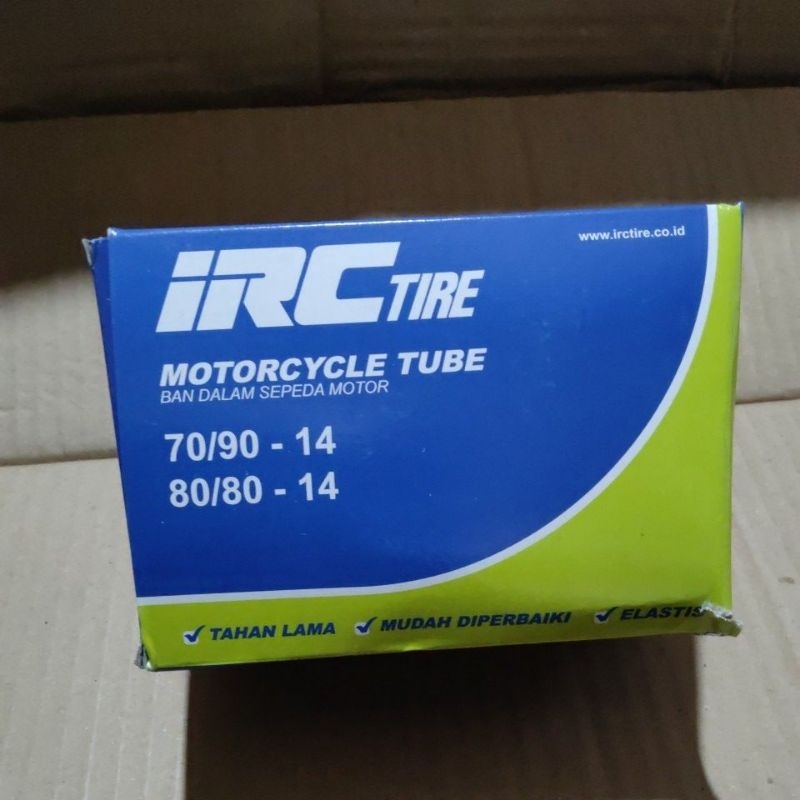 ban dalam tube IRC 70/90 ring 14 80/80 ban dalam motor depan matic Mio fino