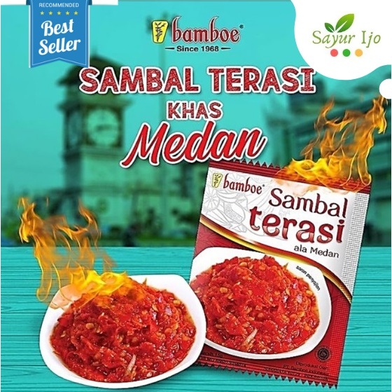 

BAMBOE Sambal Terasi Ala Medan 10 x 15 Gram / Sachet Sambel Cabe Instant