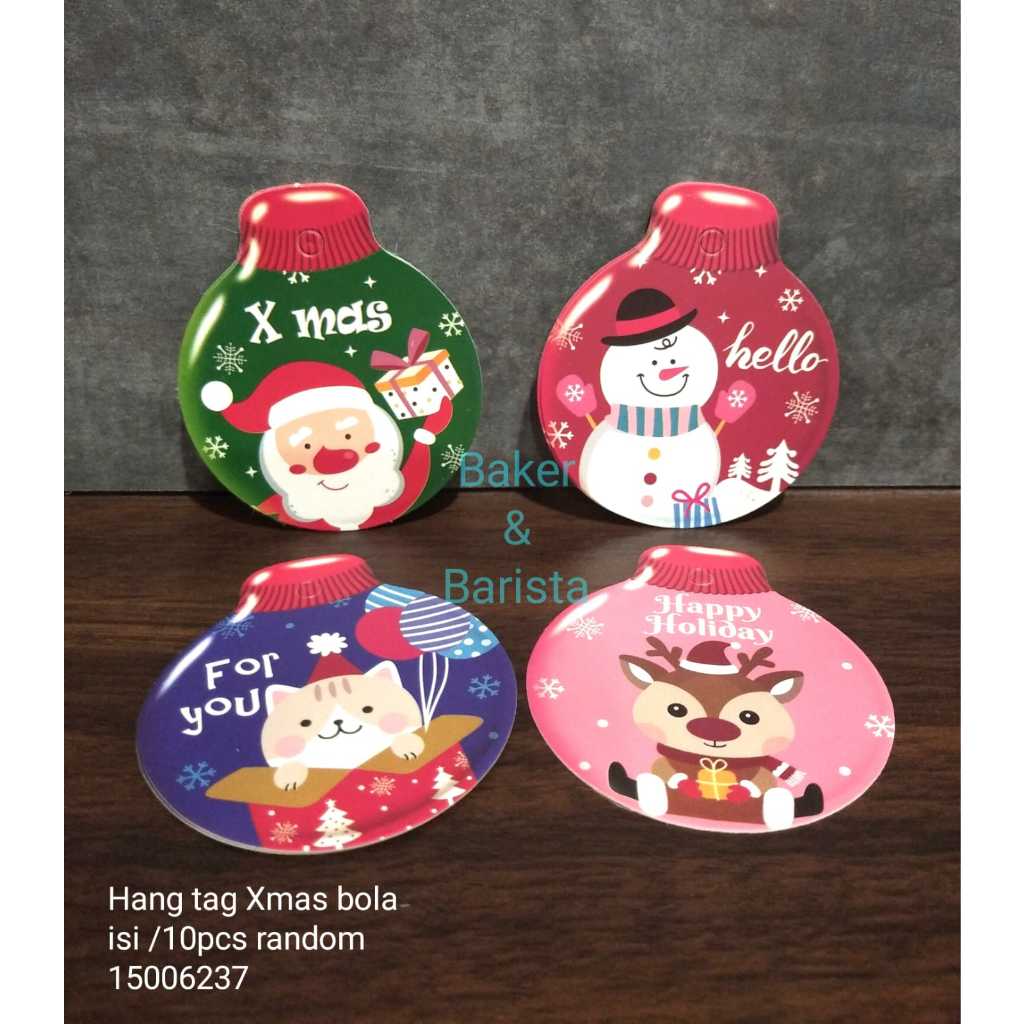 

Hang tag xmas Motif Random gantungan label gift tag christmas natal