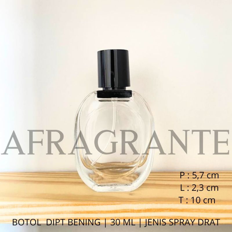 botol parfum diptyq 30 ml tutup hitam drat/botol parfume isi ulang 30 ml/botol parfum ovale 30 ml/botol perfume