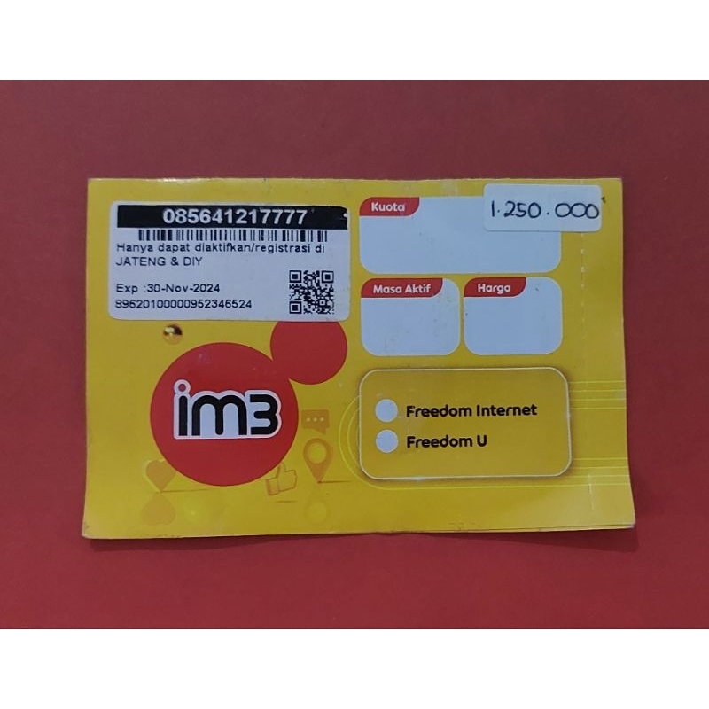 Perdana IM3 Cantik Qwartet 7777 (Harga Nego)