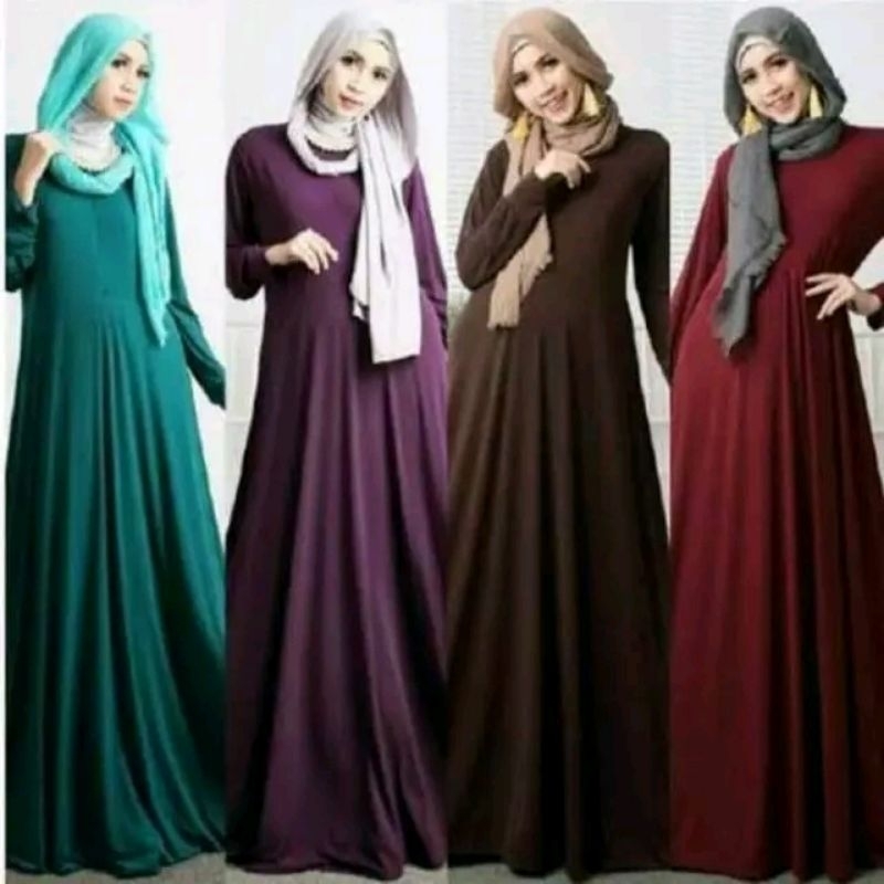Gamis Jersey Polos Bigsize Jumbo XXXL Ld 130 cm