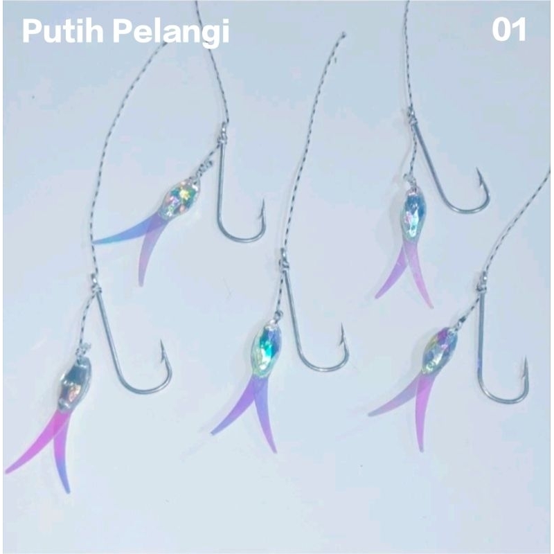 50/5PCS Umpan Sabiki 3CM SIAP PAKAI ✓ Umpan Kotrekan umpan pancing / umpan ikan kembung / umpan ikan