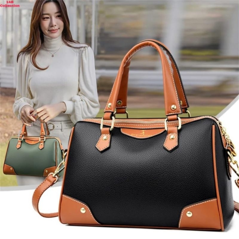 WELLDONESTORE  - TAS SELEMPANG WANITA MODEL KOREA TERBARU BAHAN TEBAL KUALITAS IMPORT DESAIN MODEL T